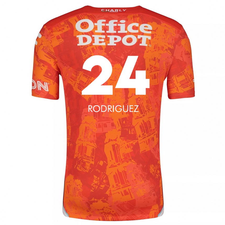 Kids Football Luis Rodriguez #24 Orange White Away Jersey 2024/25 T-Shirt Canada