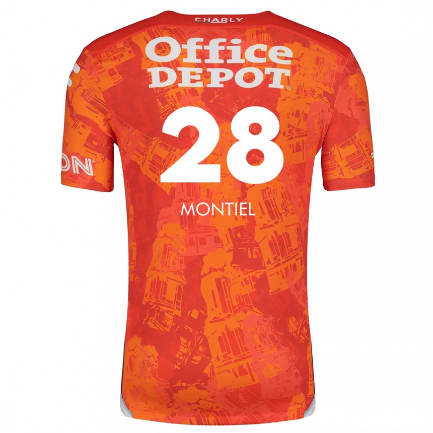 Enfant Football Maillot Elías Montiel #28 Orange White Tenues Extérieur 2024/25 Canada