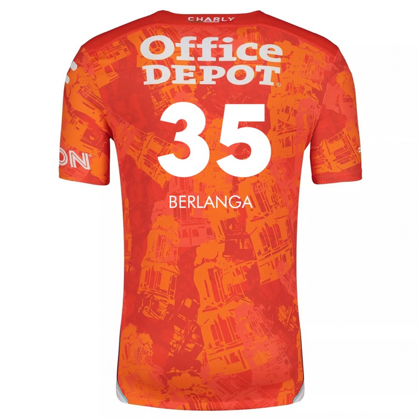 Enfant Football Maillot Jorge Berlanga #35 Orange White Tenues Extérieur 2024/25 Canada