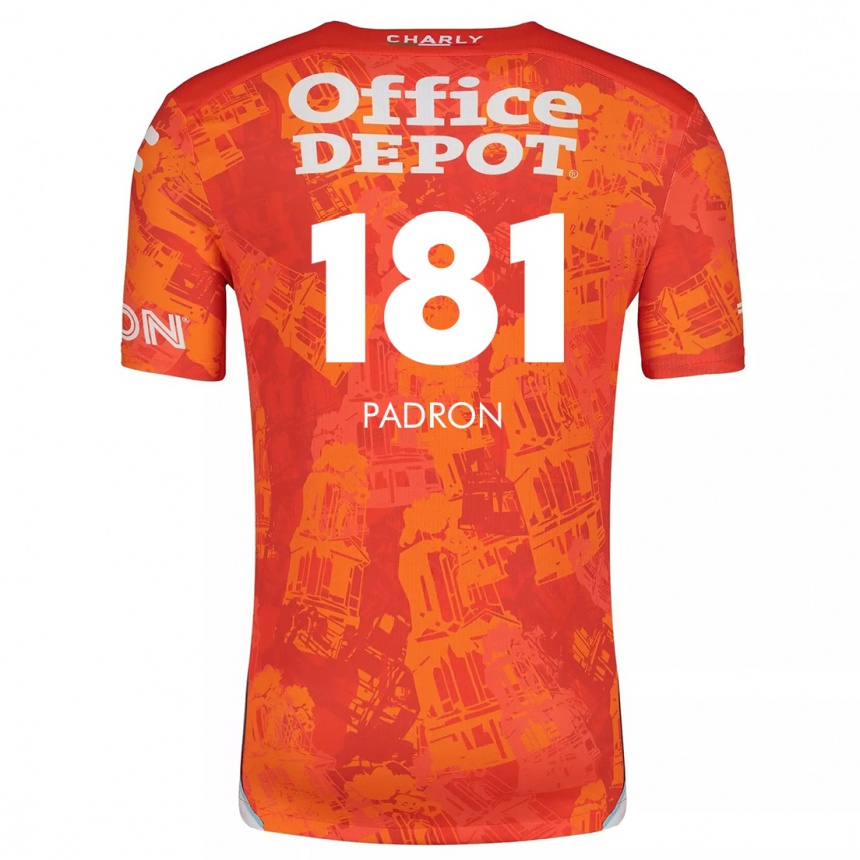 Kids Football Romeo Padrón #181 Orange White Away Jersey 2024/25 T-Shirt Canada