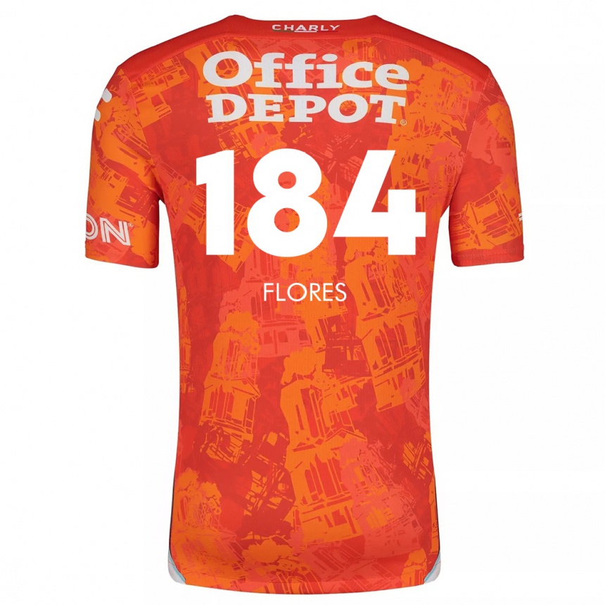 Kids Football Jason Flores #184 Orange White Away Jersey 2024/25 T-Shirt Canada