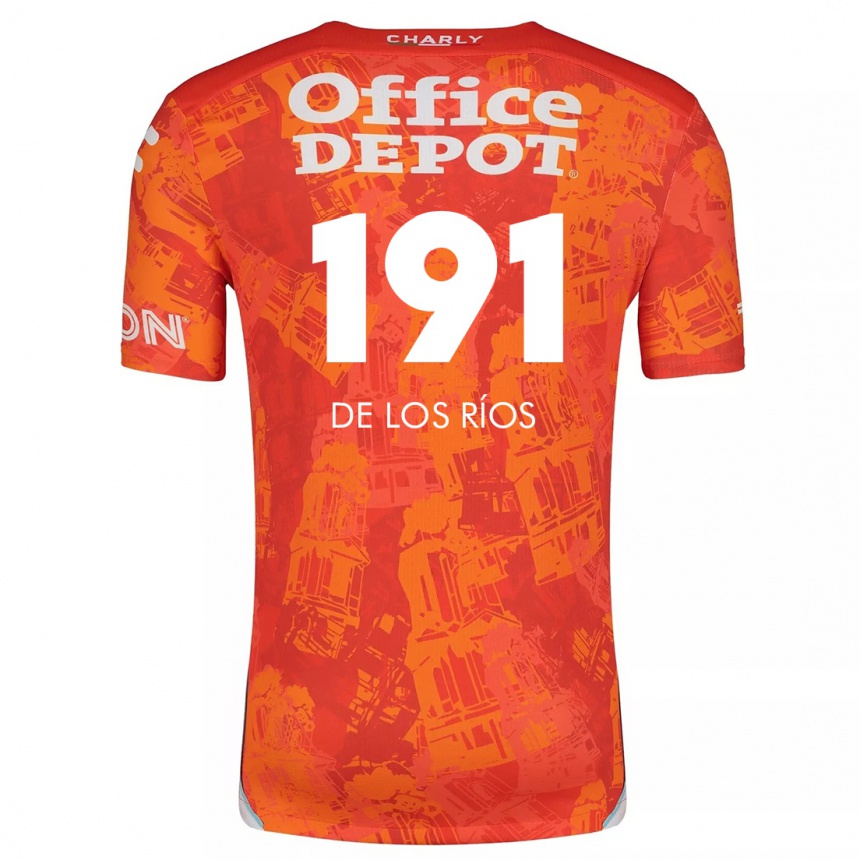 Enfant Football Maillot Sergio De Los Ríos #191 Orange White Tenues Extérieur 2024/25 Canada