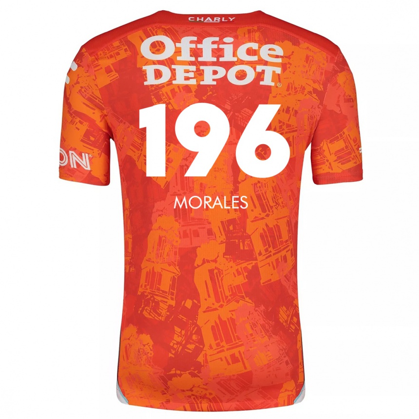 Kids Football Erik Morales #196 Orange White Away Jersey 2024/25 T-Shirt Canada