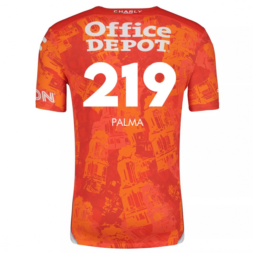 Kids Football Pablo Palma #219 Orange White Away Jersey 2024/25 T-Shirt Canada