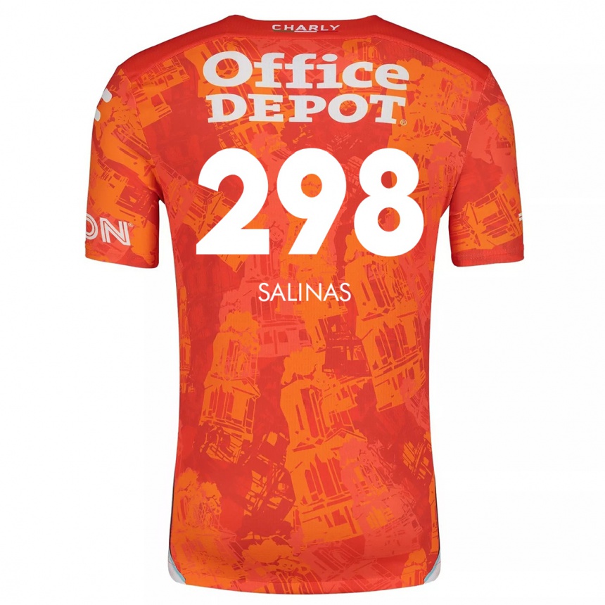 Kids Football Jesús Salinas #298 Orange White Away Jersey 2024/25 T-Shirt Canada