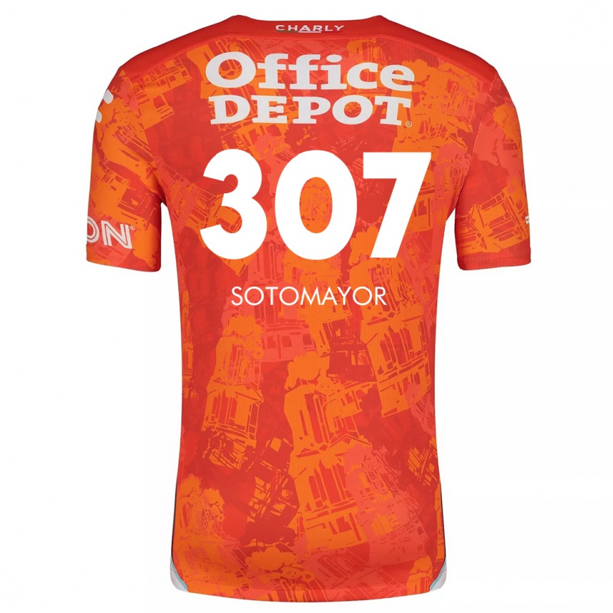 Kids Football Jacob Sotomayor #307 Orange White Away Jersey 2024/25 T-Shirt Canada