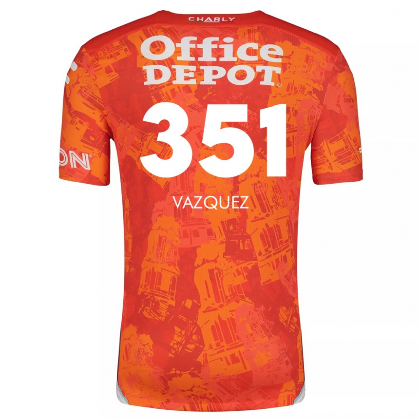 Kids Football Maximo Vázquez #351 Orange White Away Jersey 2024/25 T-Shirt Canada