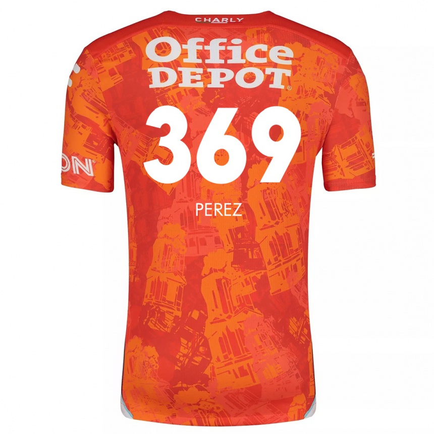 Kids Football Santiago Pérez #369 Orange White Away Jersey 2024/25 T-Shirt Canada