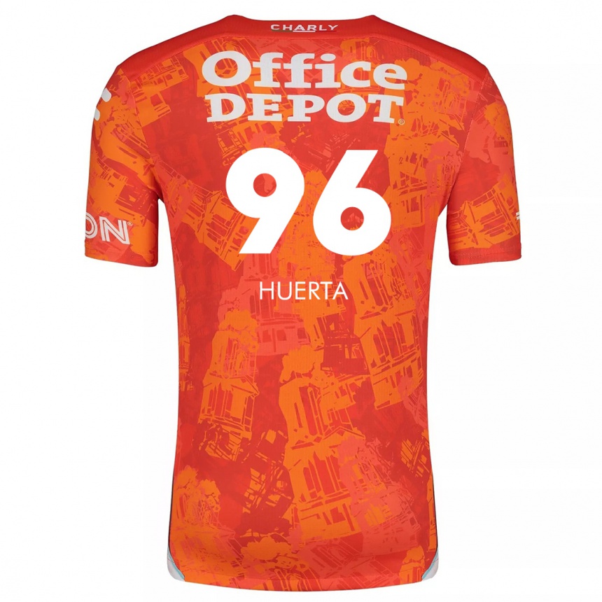 Enfant Football Maillot Edwin Huerta #96 Orange White Tenues Extérieur 2024/25 Canada