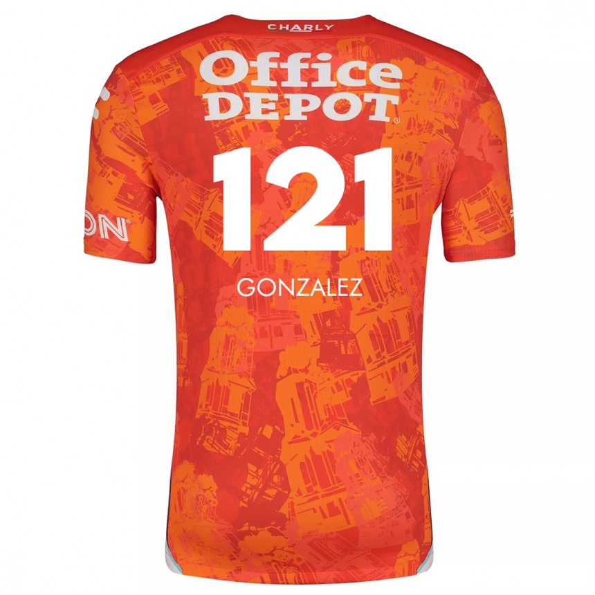 Enfant Football Maillot Cristian González #121 Orange White Tenues Extérieur 2024/25 Canada