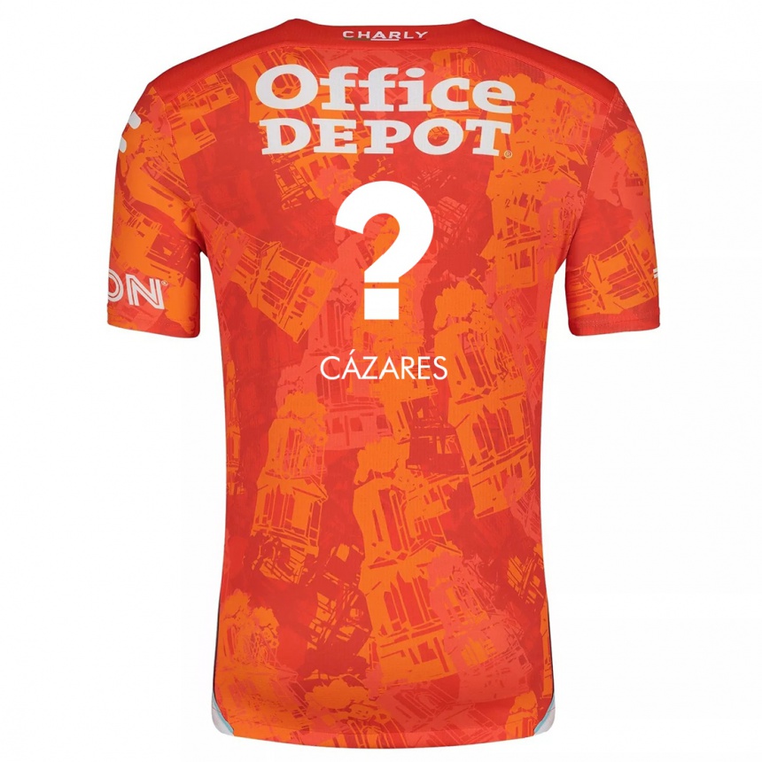 Kids Football Dimas Cázares #0 Orange White Away Jersey 2024/25 T-Shirt Canada