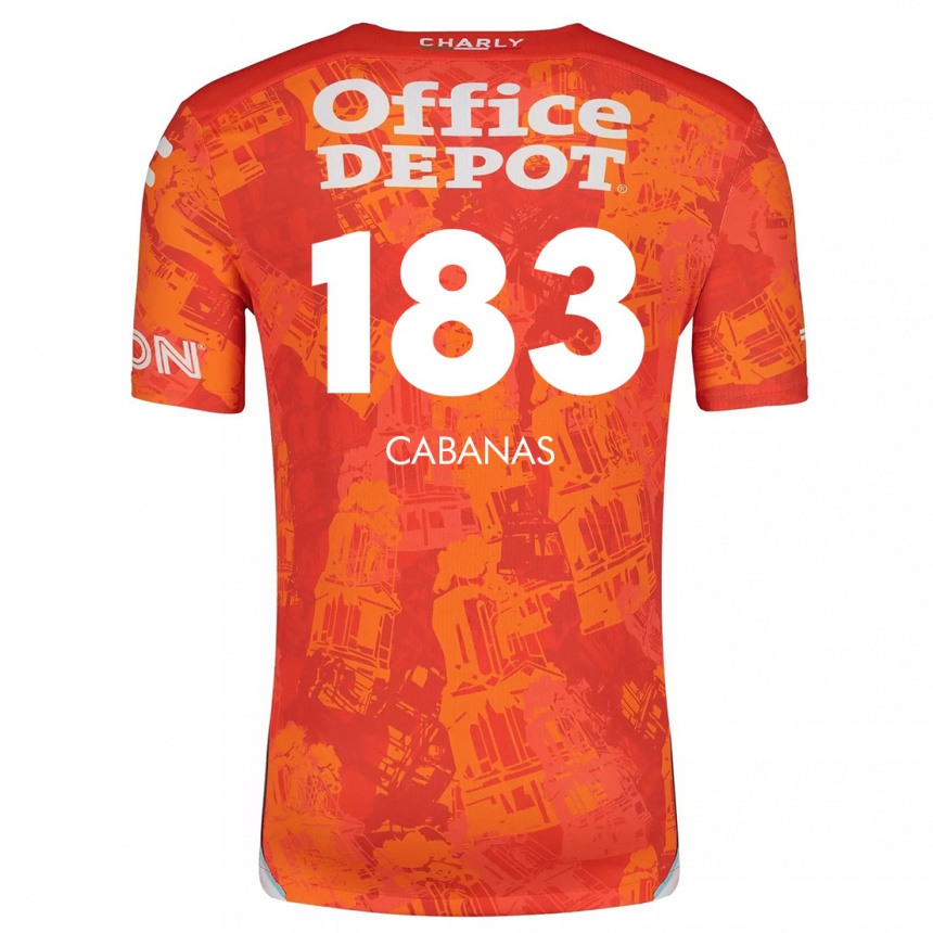 Kids Football Mauricio Cabañas #183 Orange White Away Jersey 2024/25 T-Shirt Canada