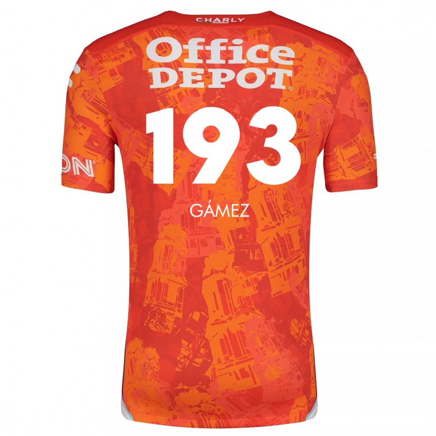 Kids Football Juan Gámez #193 Orange White Away Jersey 2024/25 T-Shirt Canada