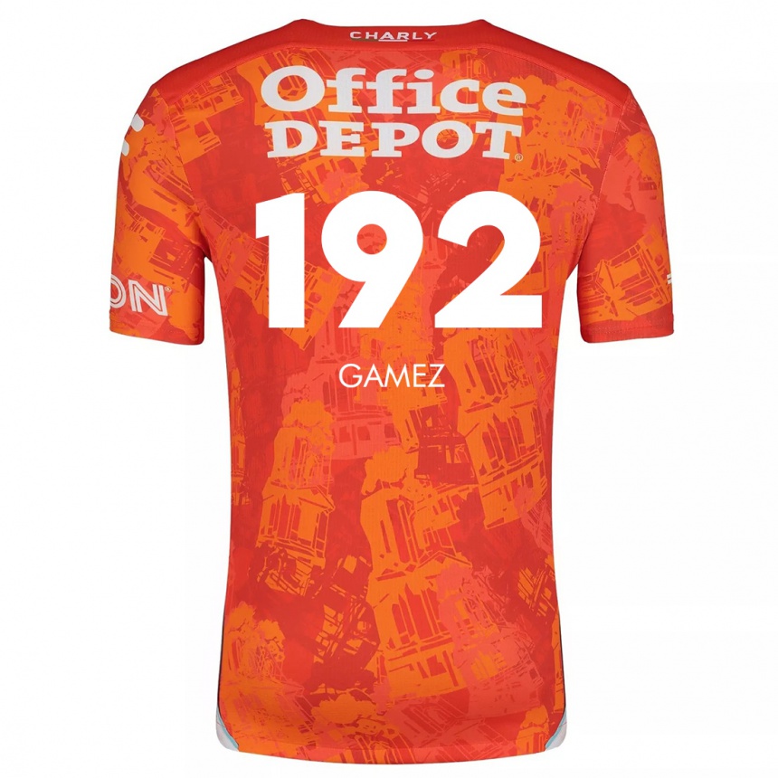 Kids Football Jonathan Gámez #192 Orange White Away Jersey 2024/25 T-Shirt Canada