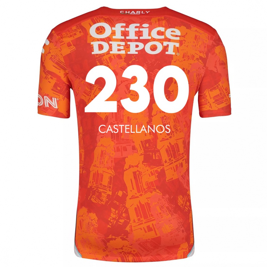 Kids Football Edson Castellanos #230 Orange White Away Jersey 2024/25 T-Shirt Canada