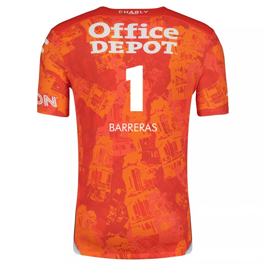 Kids Football Esthefanny Barreras #1 Orange White Away Jersey 2024/25 T-Shirt Canada