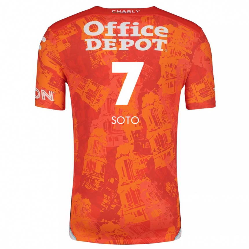 Kids Football Alice Soto #7 Orange White Away Jersey 2024/25 T-Shirt Canada