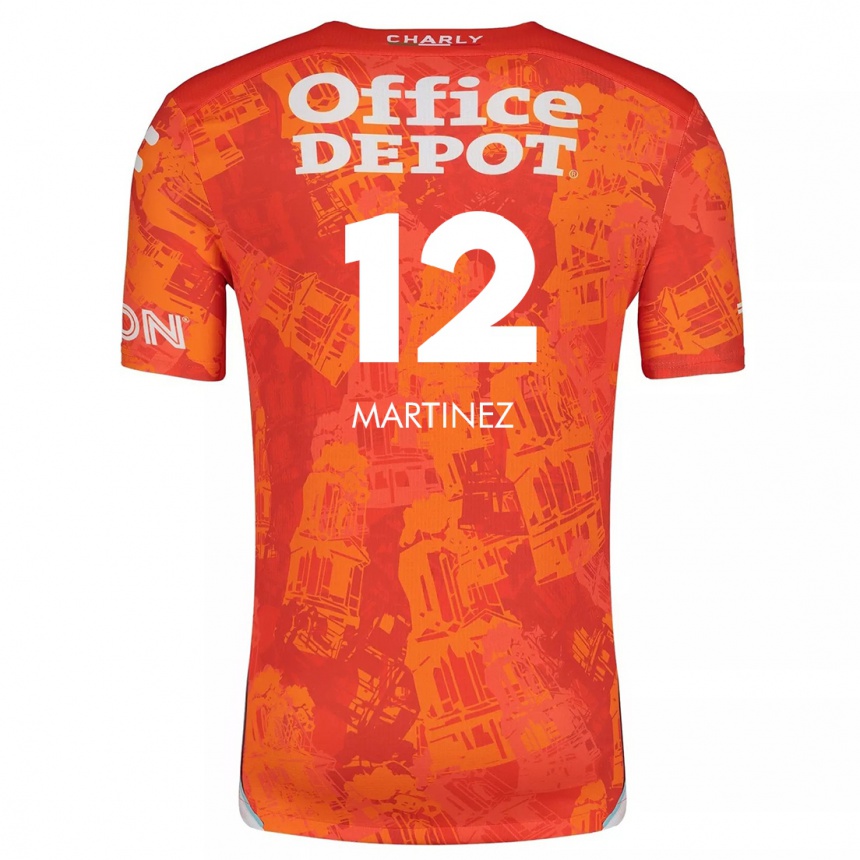 Kids Football Sofía Martínez #12 Orange White Away Jersey 2024/25 T-Shirt Canada