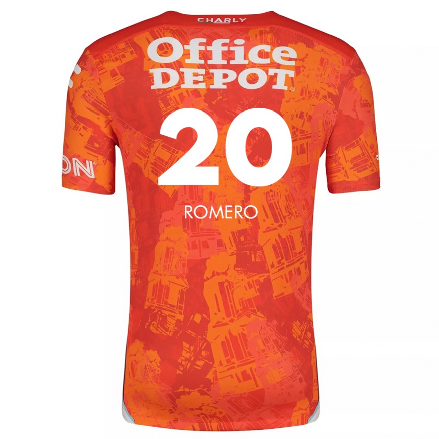 Kids Football Tamara Romero #20 Orange White Away Jersey 2024/25 T-Shirt Canada