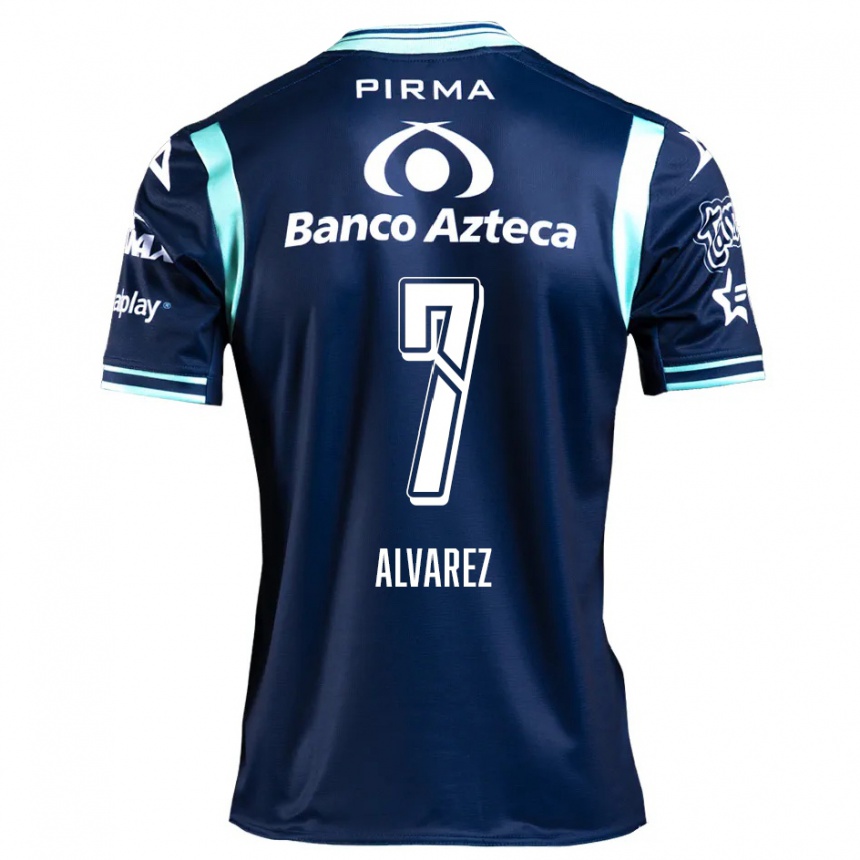 Kids Football Daniel Álvarez #7 Navy Blue Away Jersey 2024/25 T-Shirt Canada