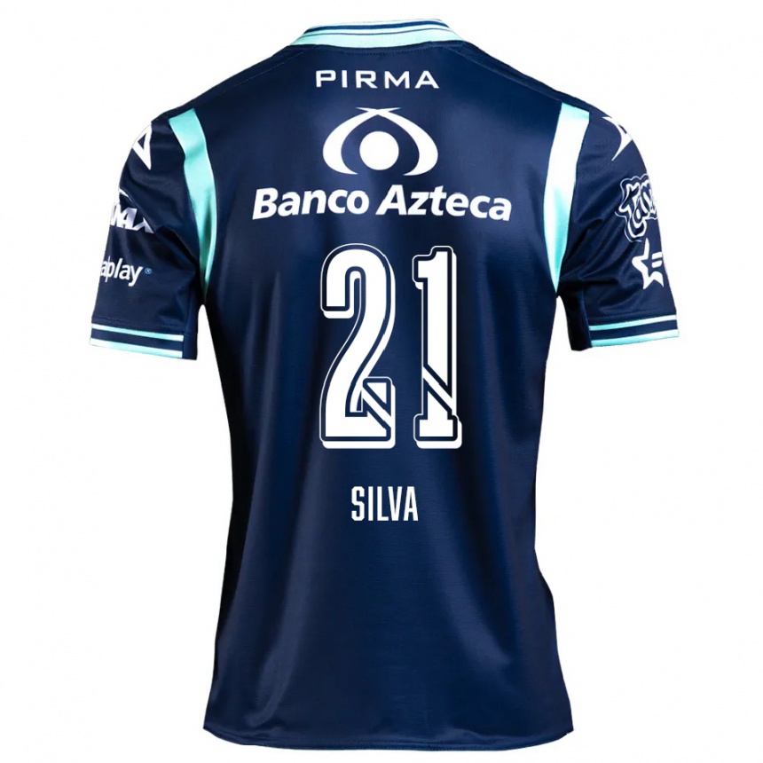 Kids Football Gastón Silva #21 Navy Blue Away Jersey 2024/25 T-Shirt Canada