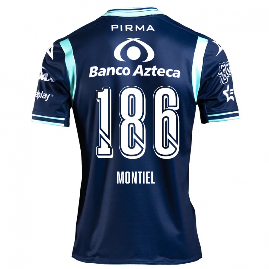 Kids Football Santiago Montiel #186 Navy Blue Away Jersey 2024/25 T-Shirt Canada