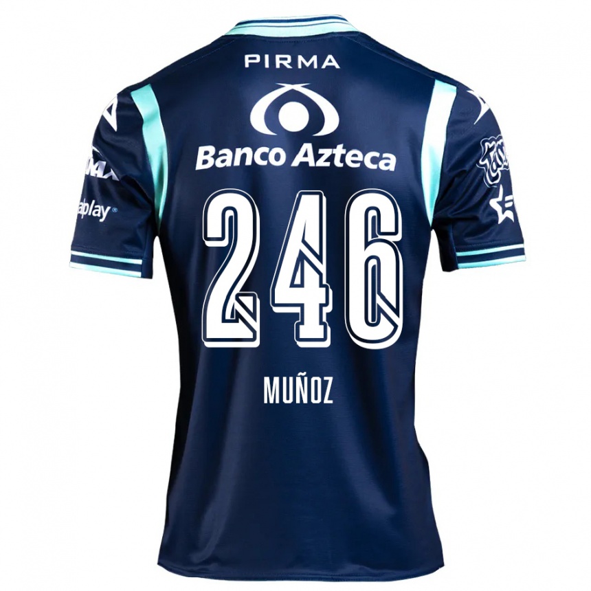 Kids Football Zamier Muñoz #246 Navy Blue Away Jersey 2024/25 T-Shirt Canada