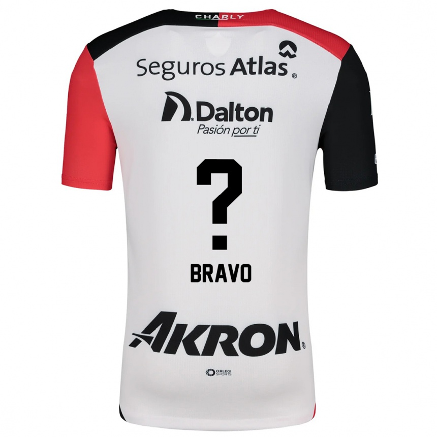 Enfant Football Maillot Alejandro Bravo #0 Blanc Rouge Noir Tenues Extérieur 2024/25 Canada