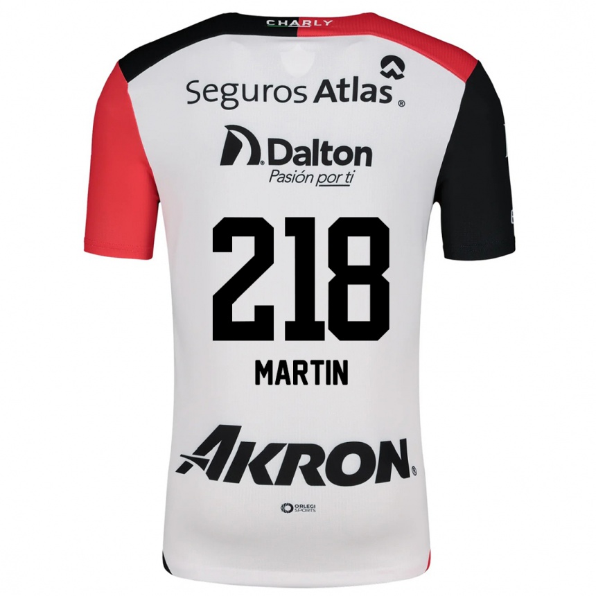 Enfant Football Maillot Jorge San Martín #218 Blanc Rouge Noir Tenues Extérieur 2024/25 Canada