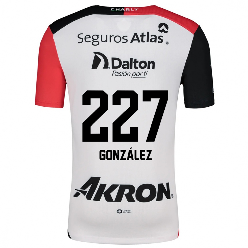 Kids Football Rodolfo González #227 White Red Black Away Jersey 2024/25 T-Shirt Canada