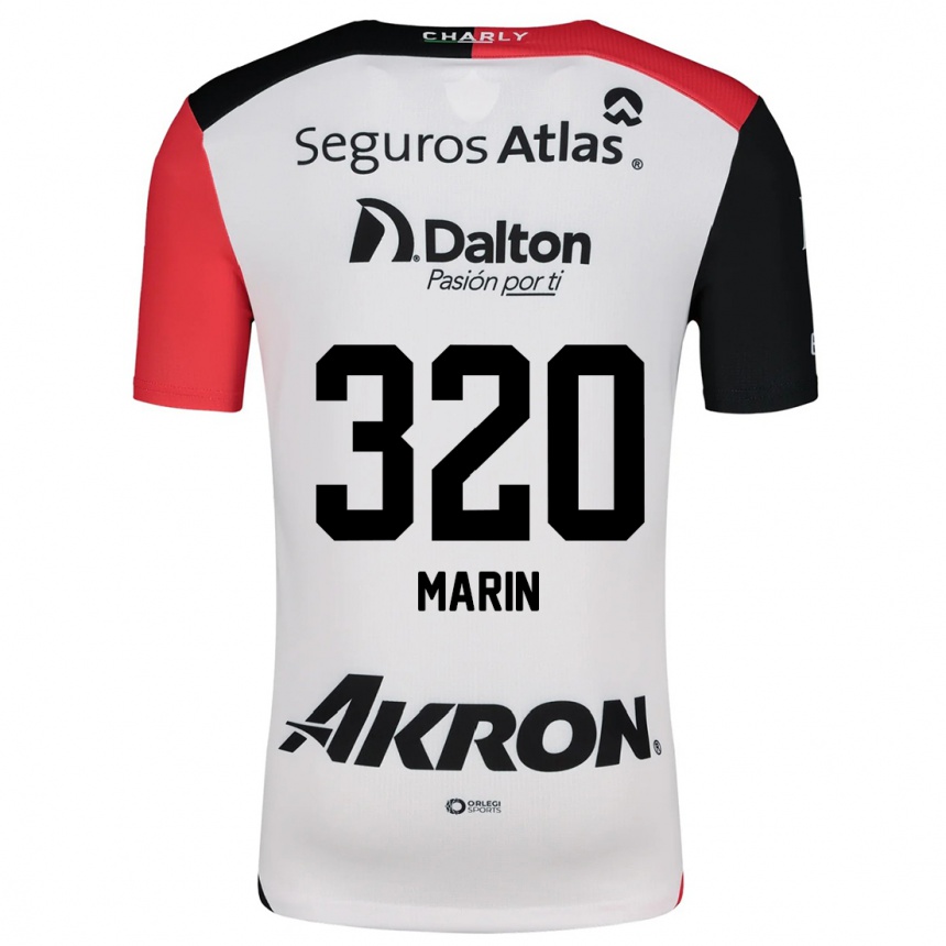 Enfant Football Maillot Donato Marín #320 Blanc Rouge Noir Tenues Extérieur 2024/25 Canada