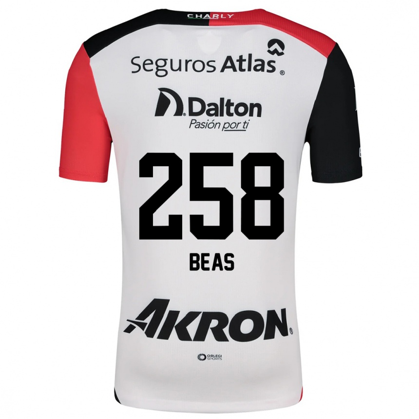 Kids Football Álvaro Beas #258 White Red Black Away Jersey 2024/25 T-Shirt Canada