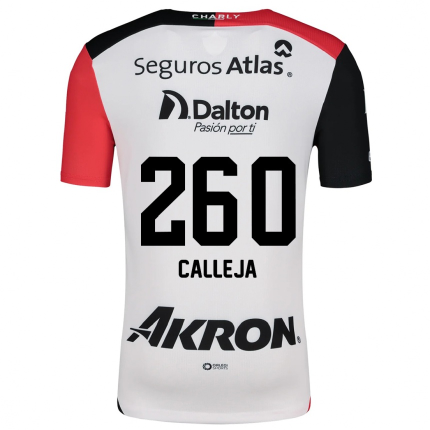 Kids Football Diego Calleja #260 White Red Black Away Jersey 2024/25 T-Shirt Canada