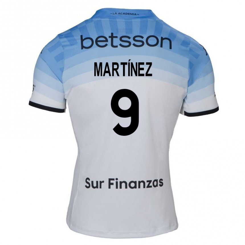 Kids Football Adrián Martínez #9 White Blue Black Away Jersey 2024/25 T-Shirt Canada