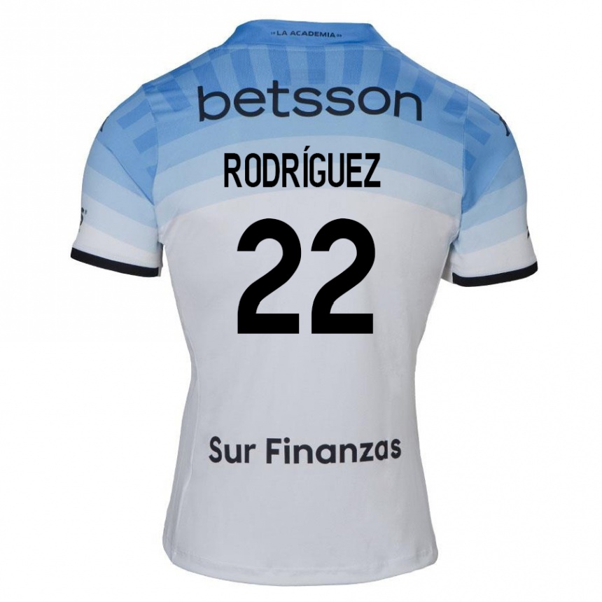 Kids Football Baltasar Rodríguez #22 White Blue Black Away Jersey 2024/25 T-Shirt Canada