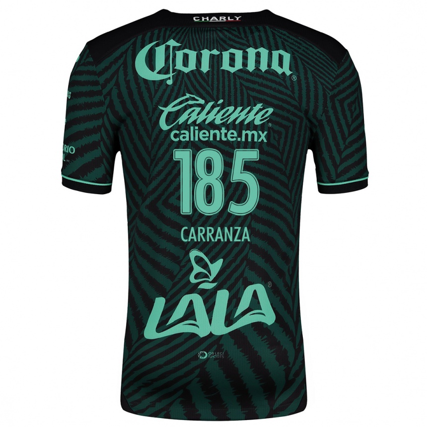 Kids Football Héctor Carranza #185 Black Green Away Jersey 2024/25 T-Shirt Canada