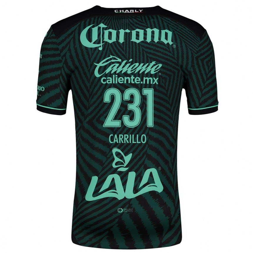 Enfant Football Maillot Ángel Carrillo #231 Vert Noir Tenues Extérieur 2024/25 Canada