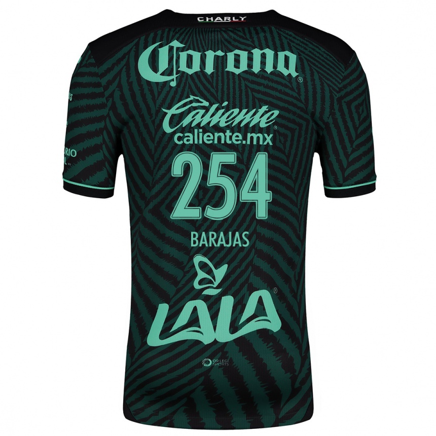 Kids Football Sergio Barajas #254 Black Green Away Jersey 2024/25 T-Shirt Canada