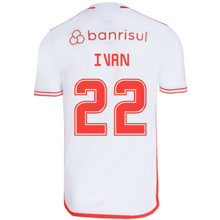 Enfant Football Maillot Ivan #22 Blanc Rouge Tenues Extérieur 2024/25 Canada