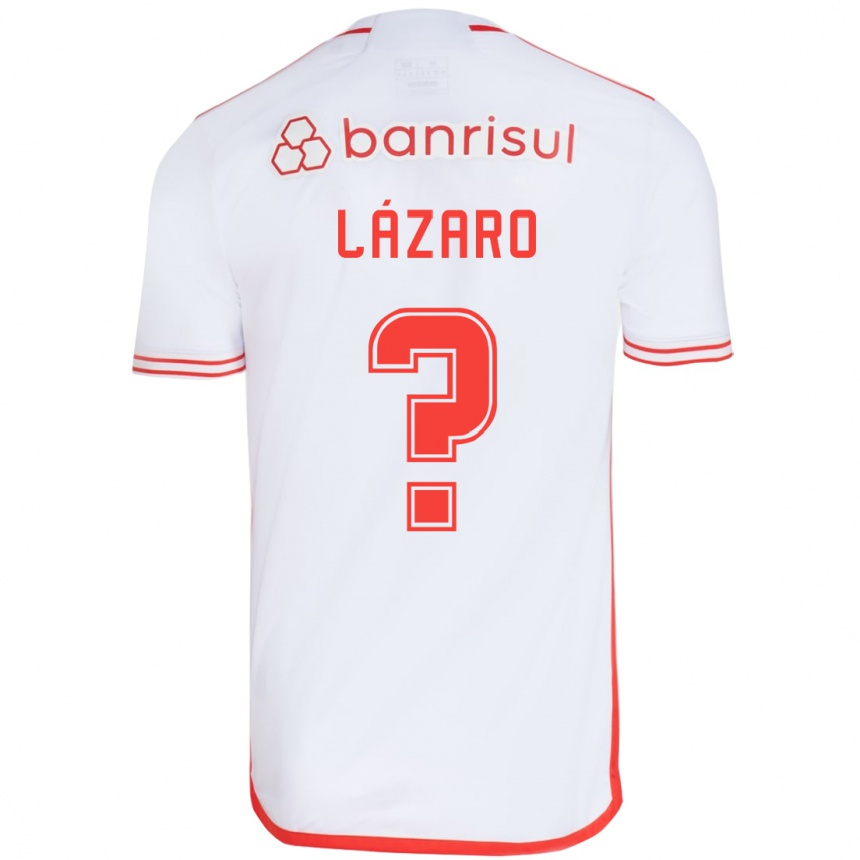 Enfant Football Maillot Lázaro #0 Blanc Rouge Tenues Extérieur 2024/25 Canada