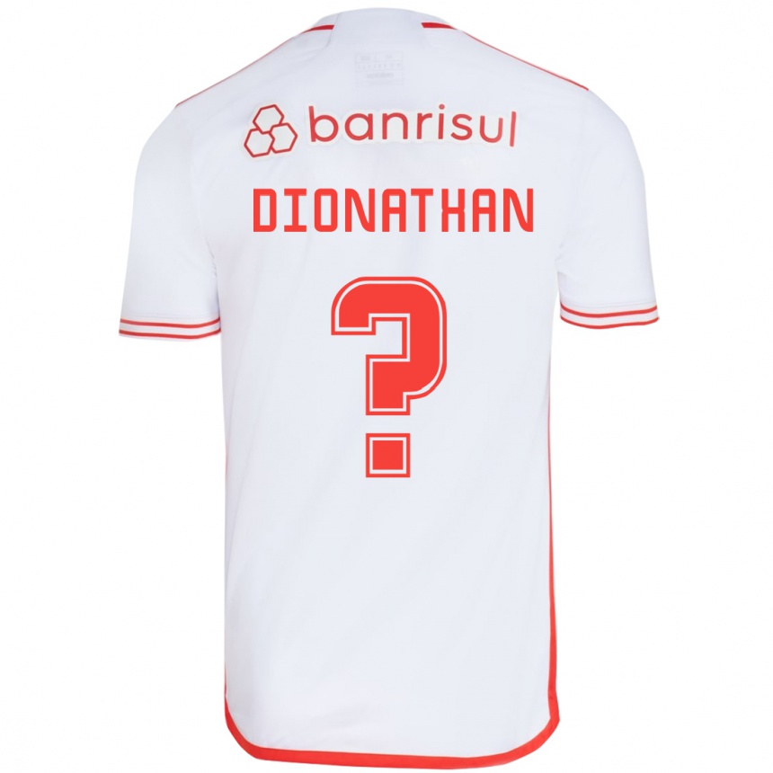 Kids Football Dionathan #0 White Red Away Jersey 2024/25 T-Shirt Canada