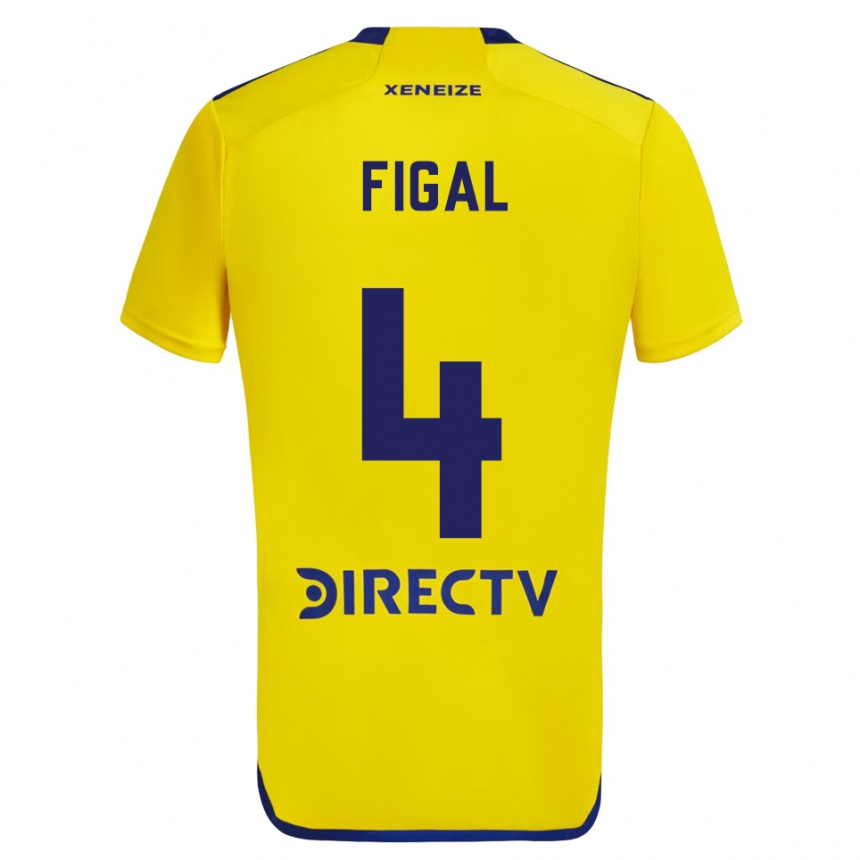 Kids Football Nicolás Figal #4 Yellow Blue Away Jersey 2024/25 T-Shirt Canada