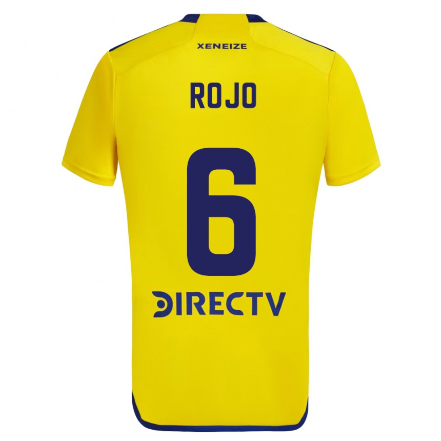 Kids Football Marcos Rojo #6 Yellow Blue Away Jersey 2024/25 T-Shirt Canada