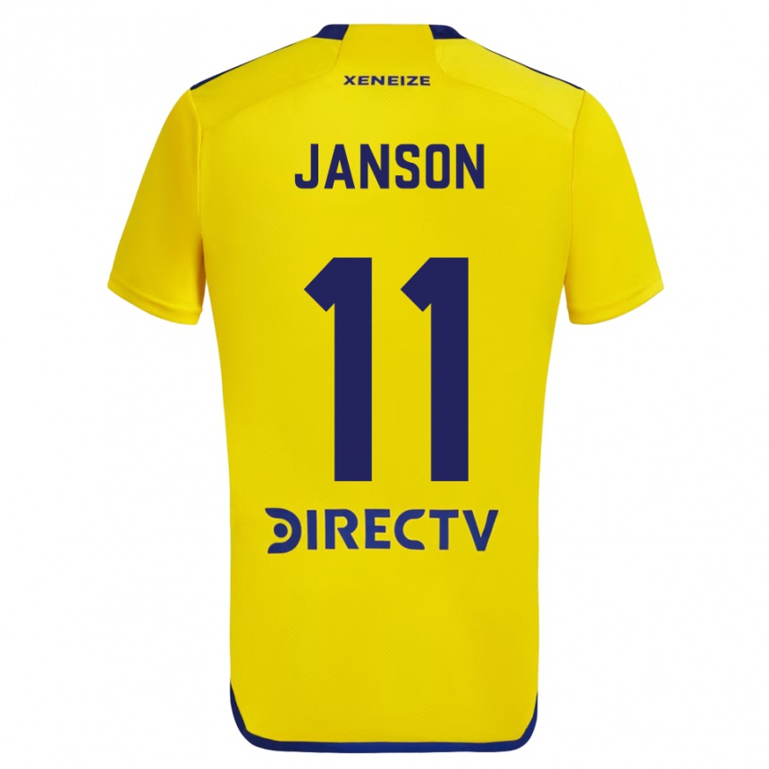 Kids Football Lucas Janson #11 Yellow Blue Away Jersey 2024/25 T-Shirt Canada