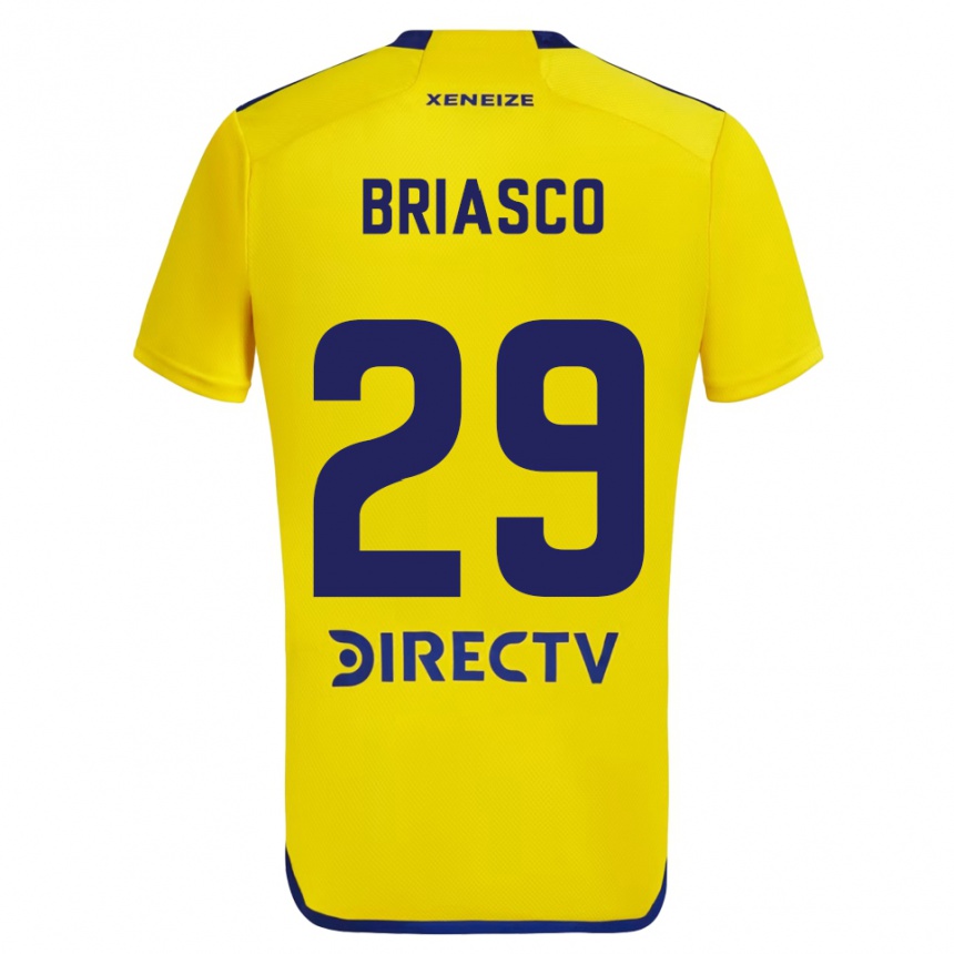 Kids Football Norberto Briasco #29 Yellow Blue Away Jersey 2024/25 T-Shirt Canada