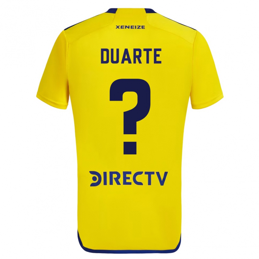 Kids Football Kevin Duarte #0 Yellow Blue Away Jersey 2024/25 T-Shirt Canada