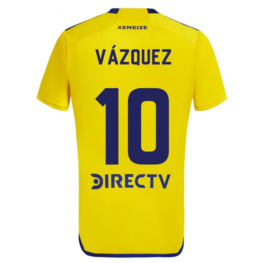 Kids Football Lucas Vázquez #10 Yellow Blue Away Jersey 2024/25 T-Shirt Canada