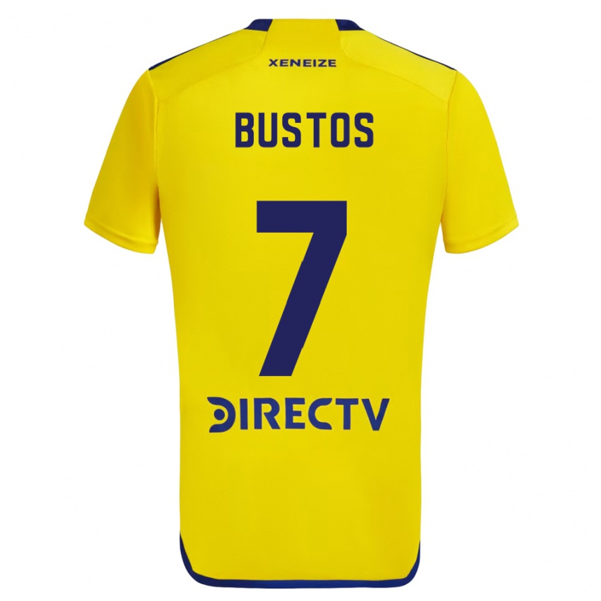 Enfant Football Maillot Tomás Bustos #7 Jaune Bleu Tenues Extérieur 2024/25 Canada