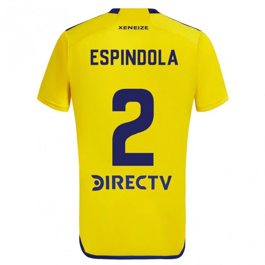 Kids Football Noelia Espindola #2 Yellow Blue Away Jersey 2024/25 T-Shirt Canada