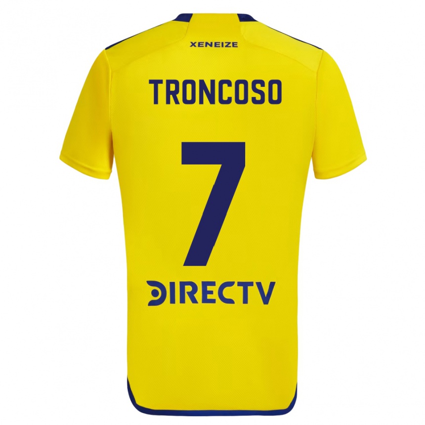 Kids Football Carolina Troncoso #7 Yellow Blue Away Jersey 2024/25 T-Shirt Canada